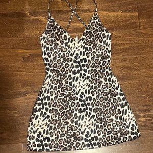 Leopard Satin Bodycon Bress